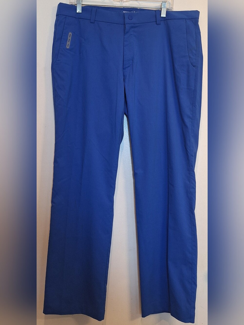 Nike Golf Tour Performance Pants Dri-Fit Mens Size 38x32 Royal Blue Flat Front